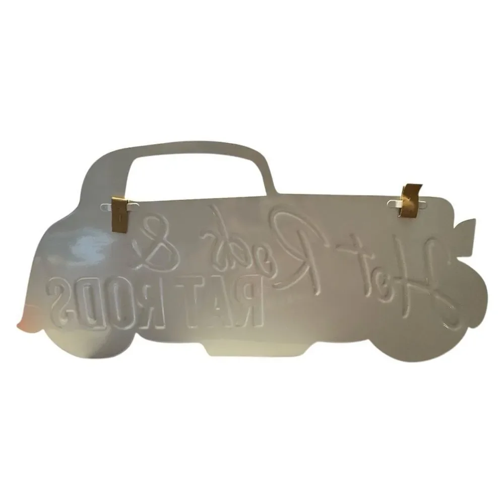 Hot Rods & Rat Rods Metal Sign Wall Decor, Vintage Style, Man Cave, Garage